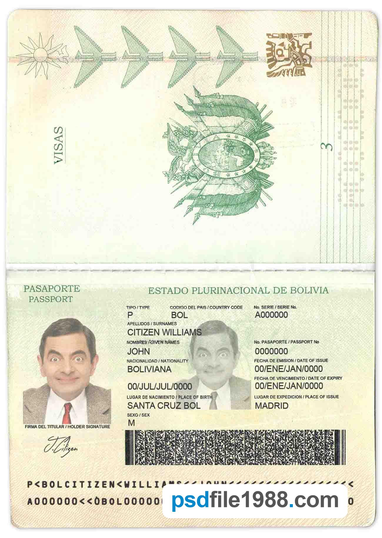Bolivia Passport